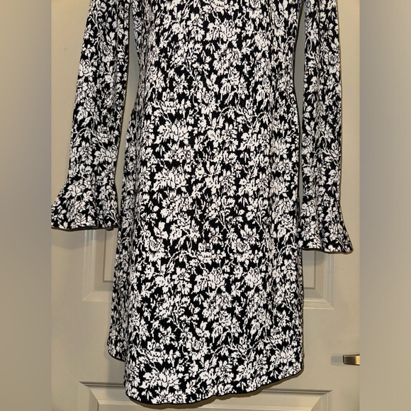 MICHAEL KORS White Black Floral Bodycon Knit Dress size XL - Picture 9 of 15